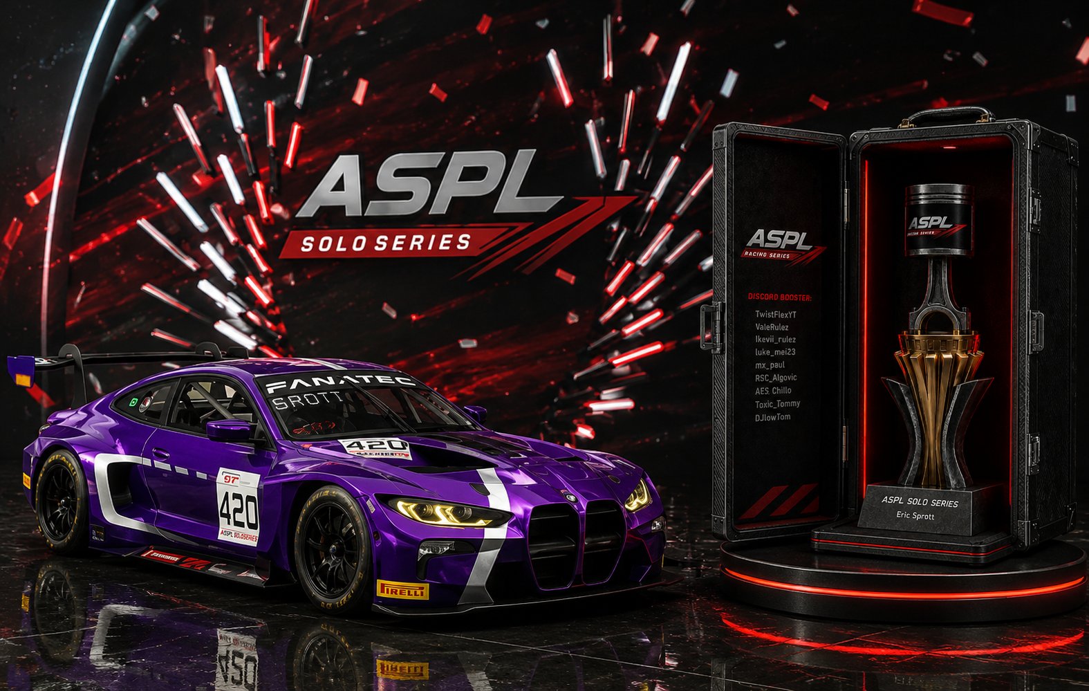 ASPL Solo Series Siegerehrung mit Pokal